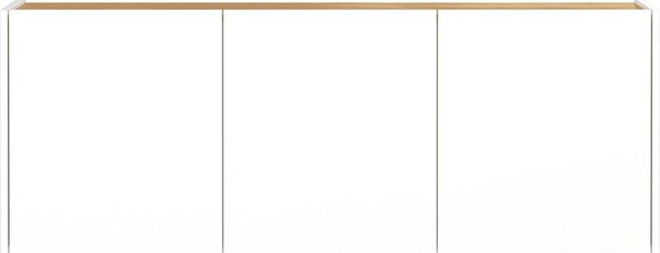 Biała szafka w dekorze dębu wisząca 138x52x25 cm Libbiano – Germania