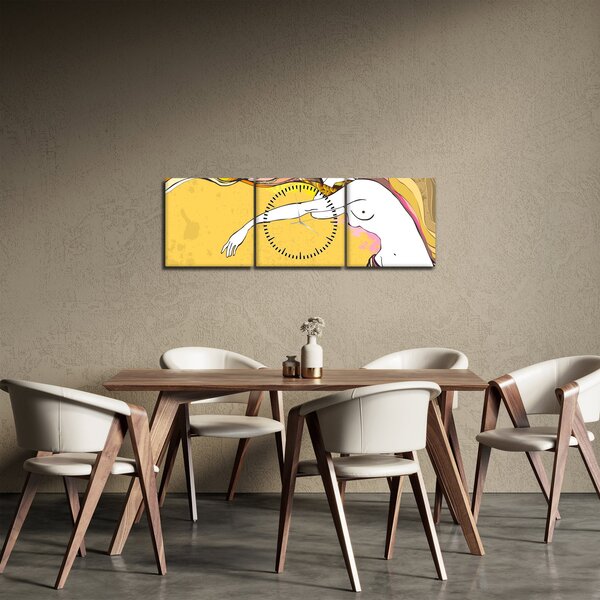 Obraz - Dziewczyna (z zegarem) (90x30 cm)