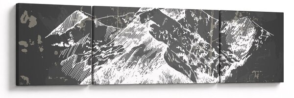 Obraz - Ilustracja gór (170x50 cm)