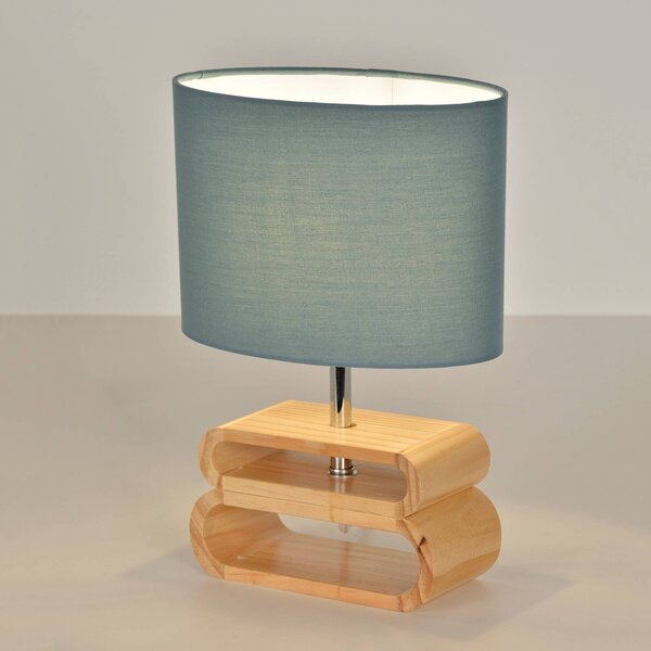 COREP Lampa stołowa Oslo, niebieski, salon / jadalnia, drewno, skandynawski
