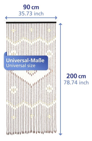 Bambusowa zasłona na drzwi w naturalnym kolorze 90x200 cm Rhombus – Maximex