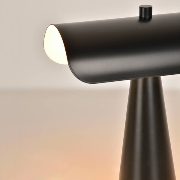 COREP Lampa stołowa Billie, czarny, salon / jadalnia, metal, nowoczesny