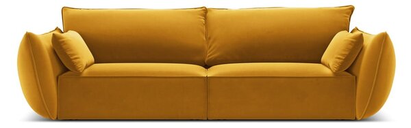 Musztardowa aksamitna sofa 208 cm Vanda – Mazzini Sofas