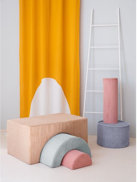 Jasnobrązowy sztruksowy piankowy plac zabaw 3 szt. wysokość 37 cm 75x49 cm Rainbow Montessori – Wigiwama