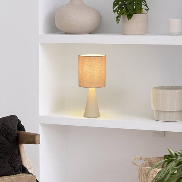 COREP Lampa stołowa Sally, kremowy / amber, salon / jadalnia, metal, nowoczesny
