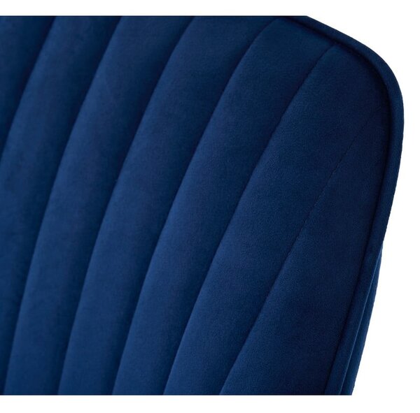 Ciemnoniebieskie tapicerowane fotele jadalniane zestaw z podłokietnikami 2 szt. Nolan Stripe – Unique Furniture