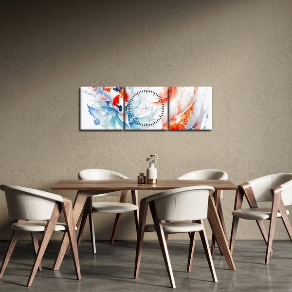 Obraz - Ryba (z zegarem) (90x30 cm)