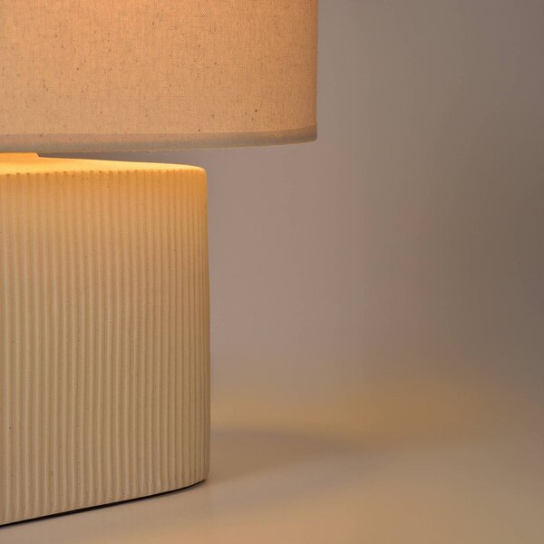 COREP Lampa stołowa Santorini, kremowy / amber, salon / jadalnia, ceramika