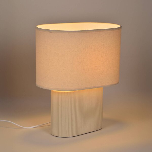 COREP Lampa stołowa Santorini, kremowy / amber, salon / jadalnia, ceramika