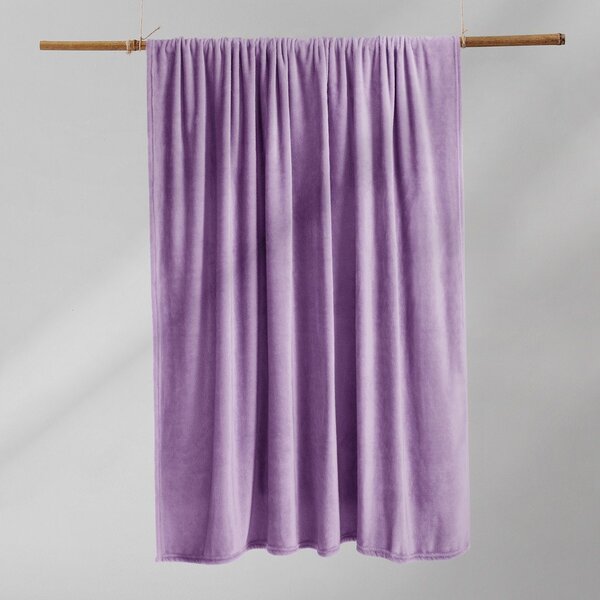 Fioletowy koc z mikrowłókna DecoKing Mic, 160x210 cm
