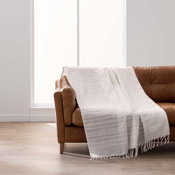 Kremowa bawełniana narzuta 180x220 cm Lilia – douceur d'intérieur
