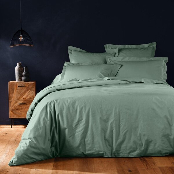 Zielona bawełniana poszwa na kołdrę dwuosobowa 240x220 cm Lina – douceur d'intérieur
