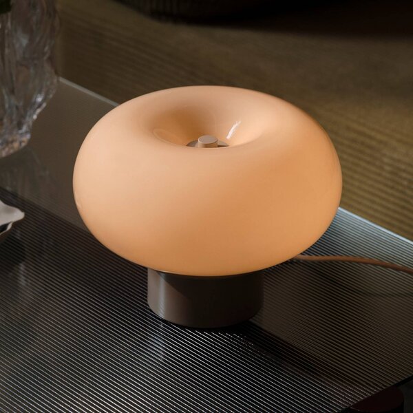 Nordlux Lampa stołowa Malti, kremowy / amber, salon / jadalnia, szkło