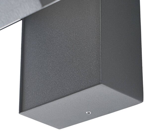 Kinkiet zewnętrzny LED Orbin Lindby, aluminiowy / szary / cynkowy, aluminium, nowoczesny