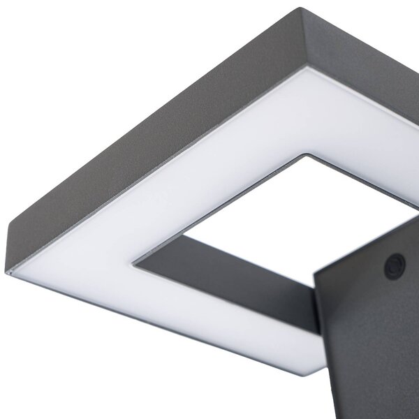 Kinkiet zewnętrzny LED Orbin Lindby, aluminiowy / szary / cynkowy, aluminium, nowoczesny