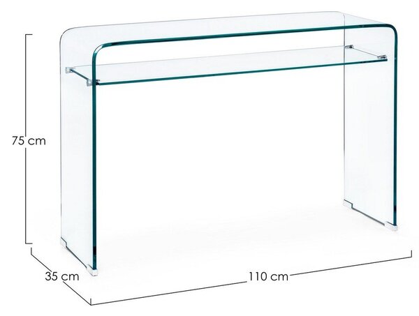 Szklana konsola 35x110 cm Iride – Bizzotto