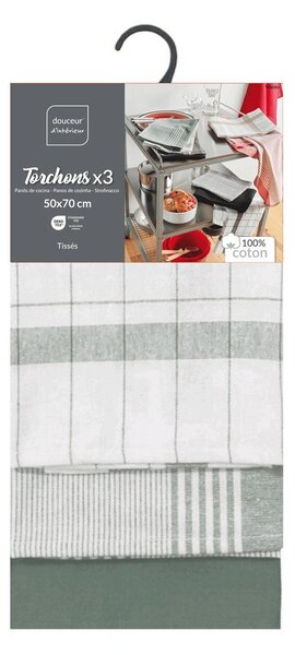 Bawełniane ścierki zestaw 3 szt. 50x70 cm Vibrato – douceur d'intérieur