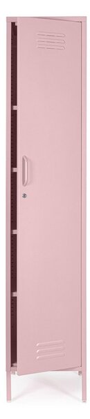 Jasnoróżowa metalowa szafka z zamkiem 38x185x46 cm Cambridge – Yes Everyday