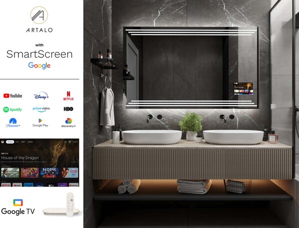 LED lustro do łazienki z oświetleniem M17