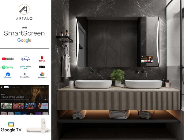 LED lustro do łazienki z oświetleniem M15