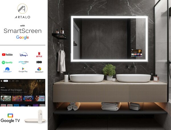 LED lustro do łazienki z oświetleniem M1 premium