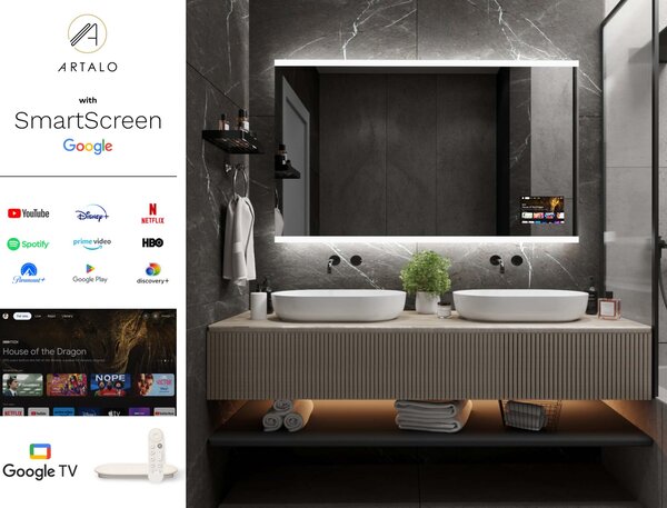 LED lustro do łazienki z oświetleniem M13