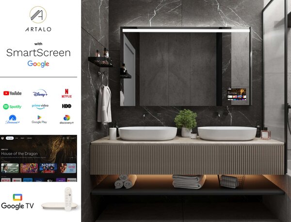 LED lustro do łazienki z oświetleniem M12