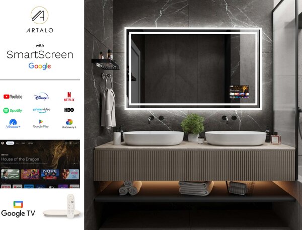 LED lustro do łazienki z oświetleniem M3