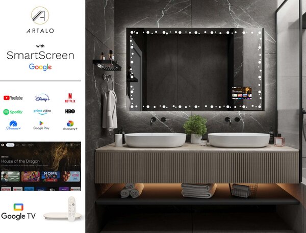 LED lustro do łazienki z oświetleniem M20