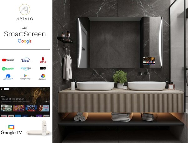 LED lustro do łazienki z oświetleniem M15 premium