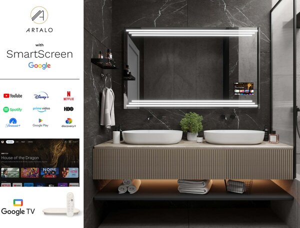 LED lustro do łazienki z oświetleniem M17 premium
