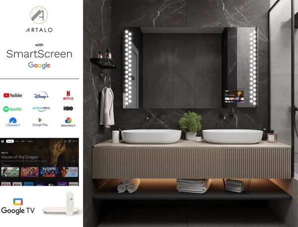 LED lustro do łazienki z oświetleniem M10 premium