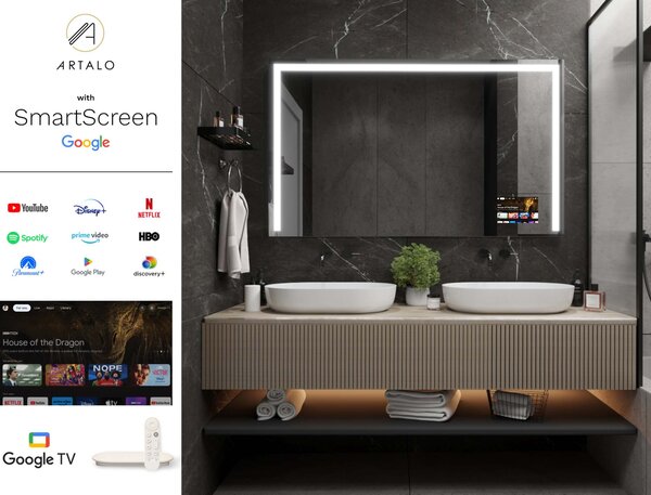LED lustro do łazienki z oświetleniem M9 premium