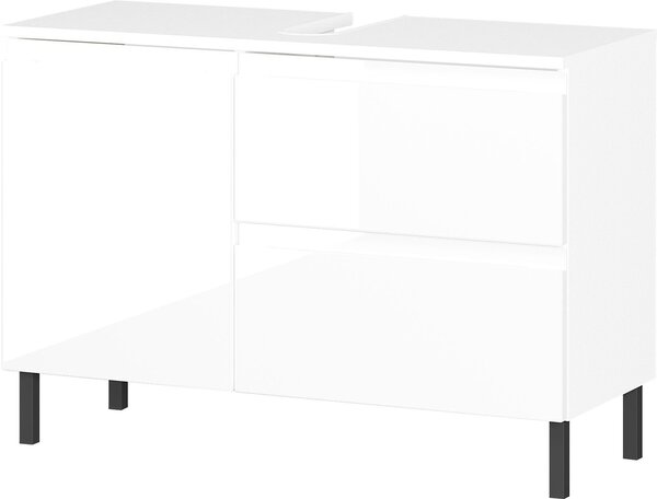 Biała szafka pod umywalkę o szerokości 80 cm