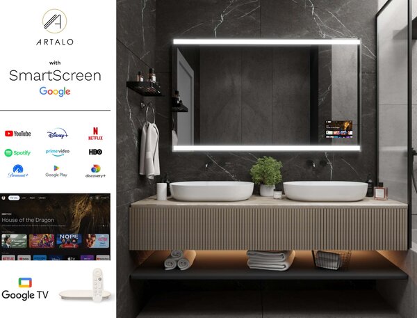 LED lustro do łazienki z oświetleniem M14 premium