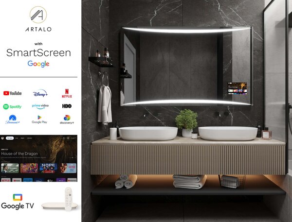 LED lustro do łazienki z oświetleniem M16 premium