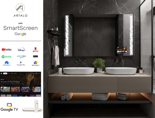 LED lustro do łazienki z oświetleniem M22 premium