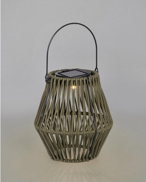 Solarny lampion LED w kolorze khaki (wysokość 17 cm) Juny – Yes Everyday