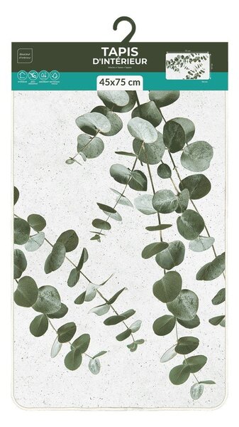 Biało-zielony dywan 45x75 cm Stevia – douceur d'intérieur