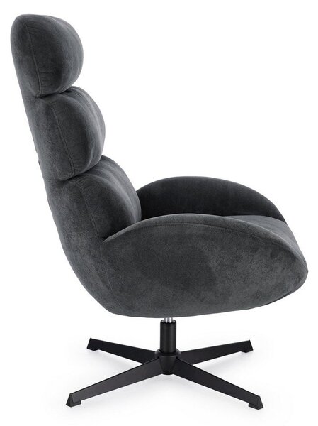 Czarny obrotowy fotel Violante – Bizzotto