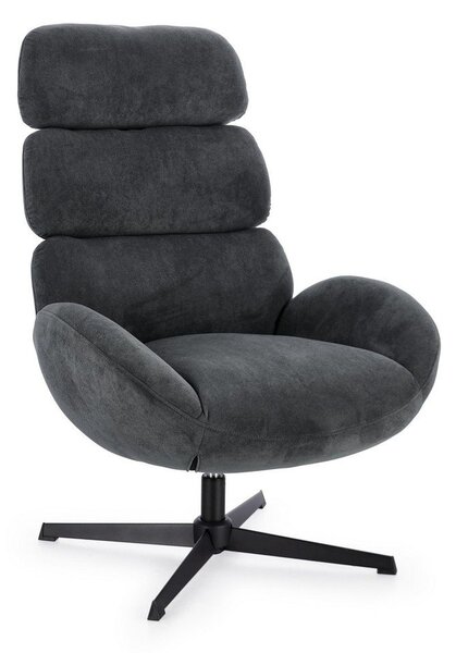 Czarny obrotowy fotel Violante – Bizzotto