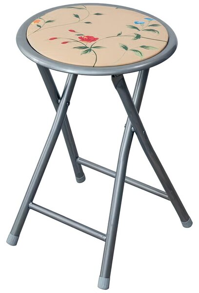 Taboret składany PATIO 47516 Flower Szaro-beżowy