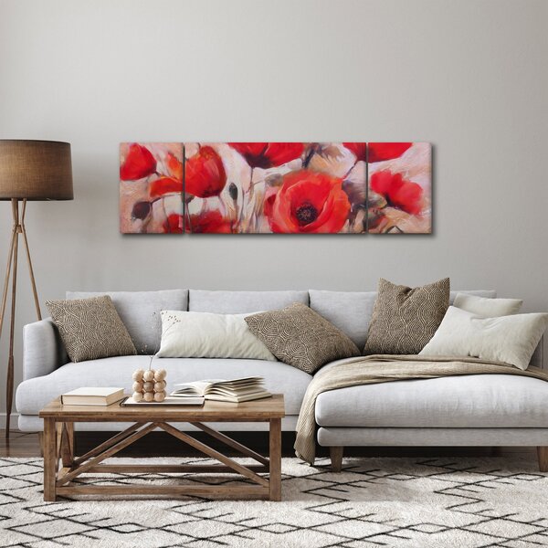 Obraz - Wilcze maki (170x50 cm)