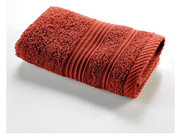 Ceglasty bawełniany ręcznik frotte 30x50 cm Tendresse – douceur d'intérieur