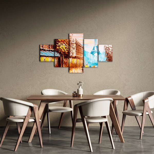 Obraz - Deszczowa pogoda i wieża Eiffla (125x70 cm)