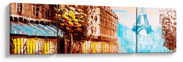 Obraz - Deszczowa pogoda i wieża Eiffla (170x50 cm)