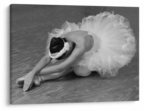 Obraz - Balerina, czarno-biały (70x50 cm)