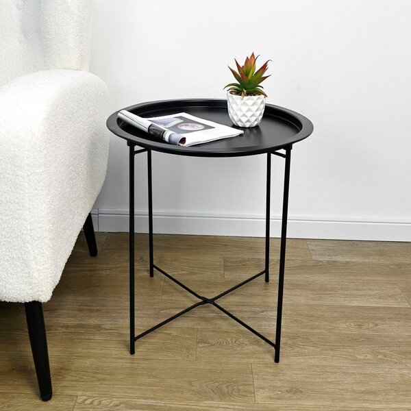 Metalowy okrągły stolik ø 47 cm Hilmar – Yes Everyday