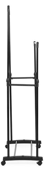 Czarny metalowy stojak na ubrania na kółkach 80x160x42 cm Roald – Yes Everyday