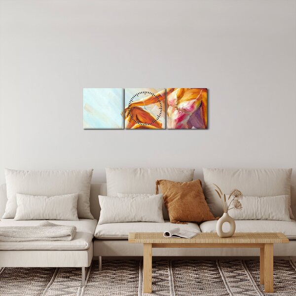 Obraz - Tancerze (z zegarem) (90x30 cm)